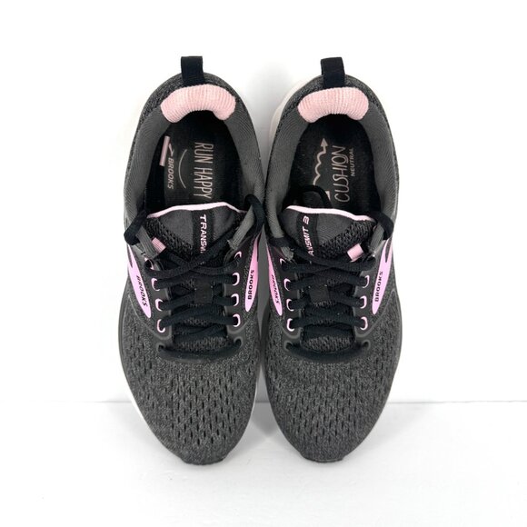 Brooks Transcend 8 Running Shoes Women’s Size 8 Black Pink Mesh Stability - Picture 5 of 7